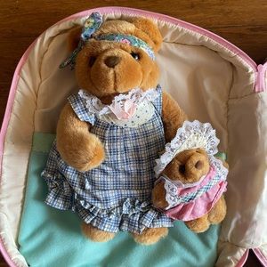Vintage Teddy bears, mom and baby set